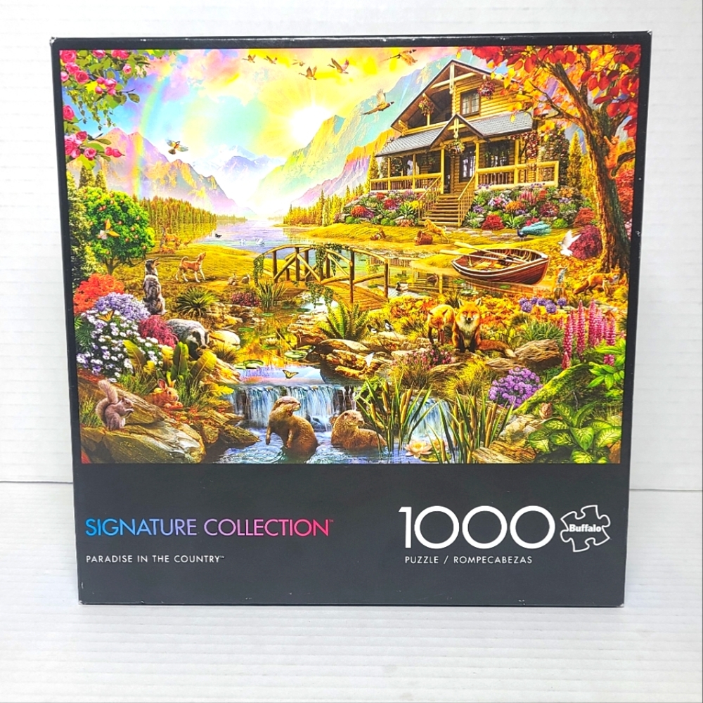 Buffalo Paradise in the Country 1000 pieces Puzzle w/Poster #01410